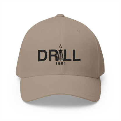 Drill Black Logo Cap- Closed Back