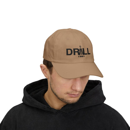 Drill 1881 Classic Dad Cap - Vintage Style Adjustable White Hat