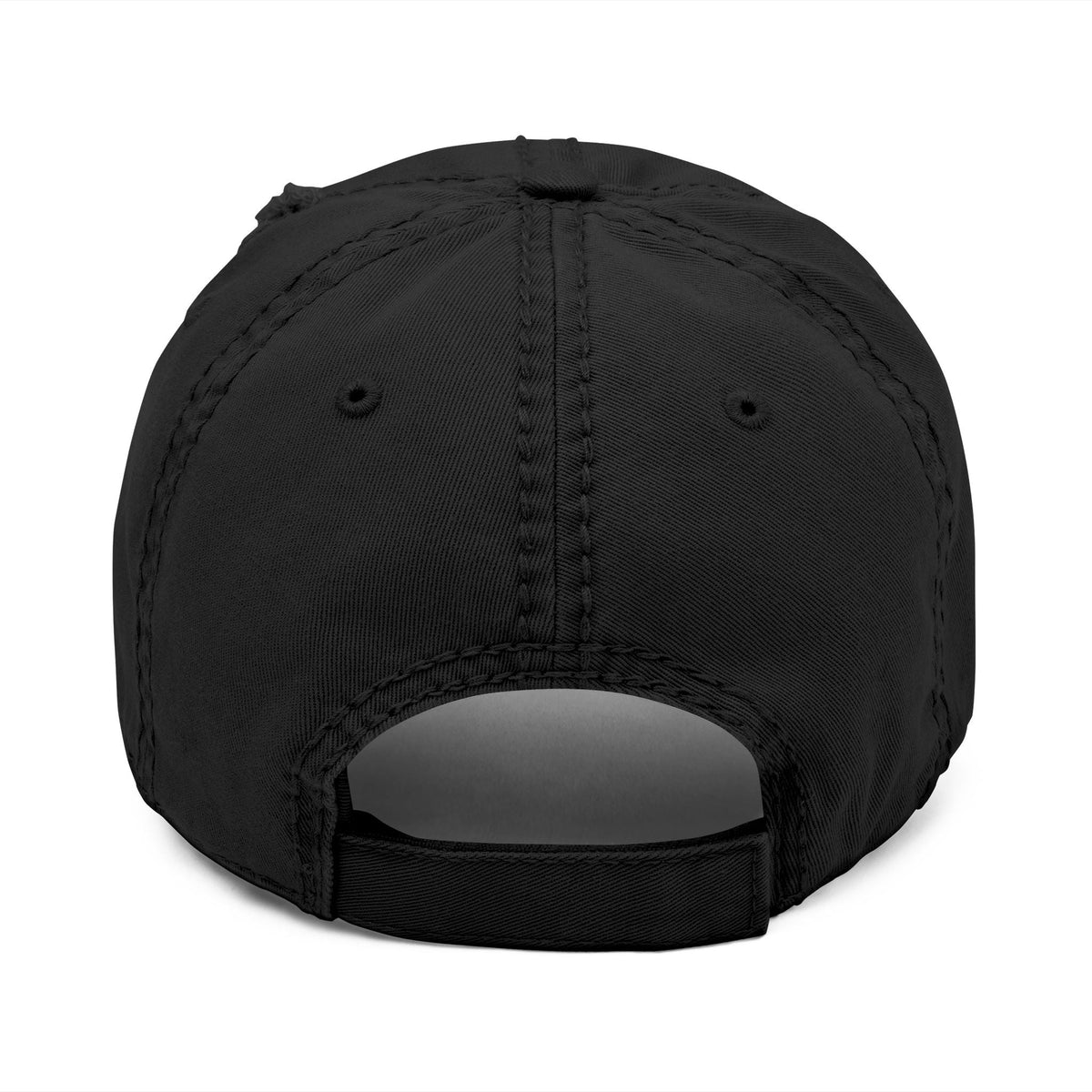 Distressed Dad Hat with 'WHITE DRILL' Embroidery - Casual Style