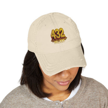 432 Drill Crew Distressed Hat with Embroidery