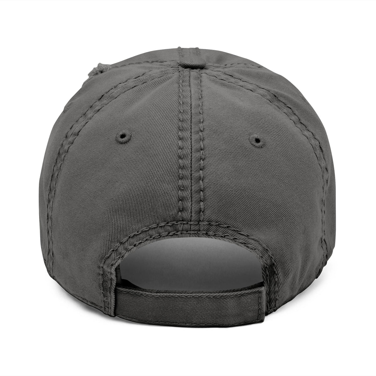 Distressed Dad Hat with 'WHITE DRILL' Embroidery - Casual Style