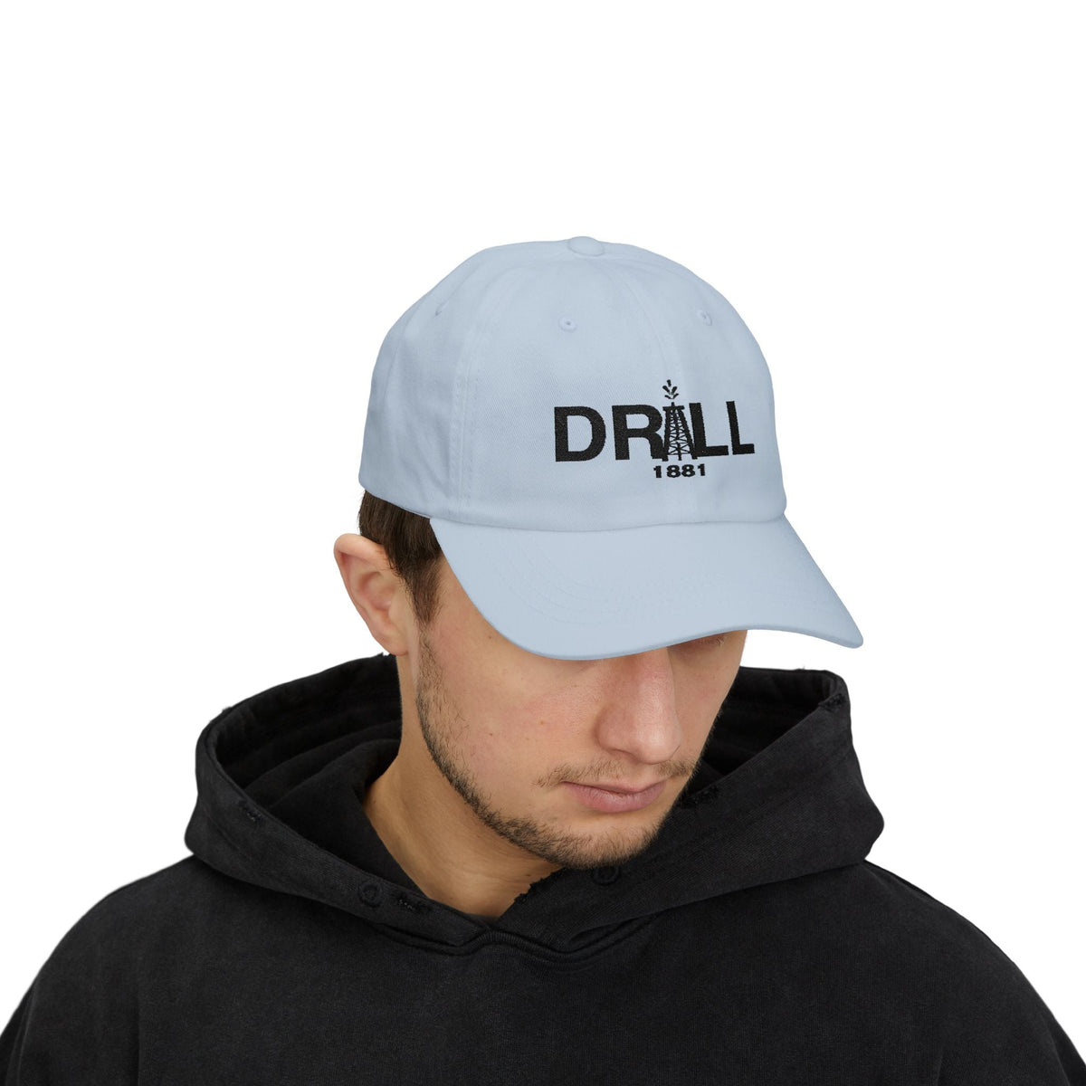 Drill 1881 Classic Dad Cap - Vintage Style Adjustable White Hat