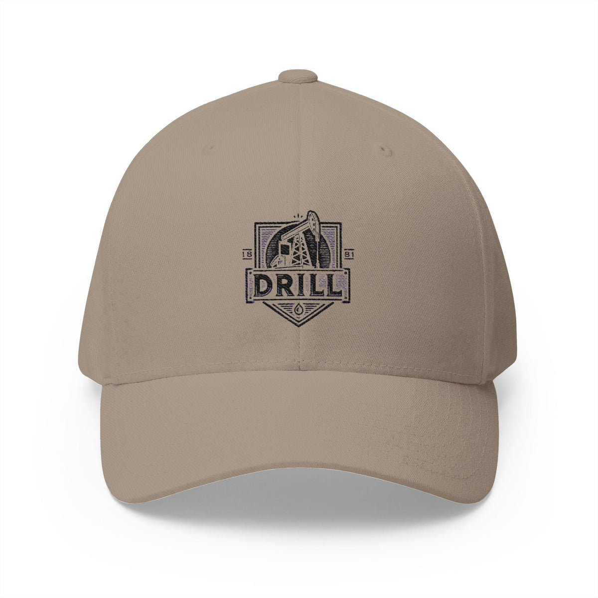 Embroidered Drill Shield Cap- Closed Back
