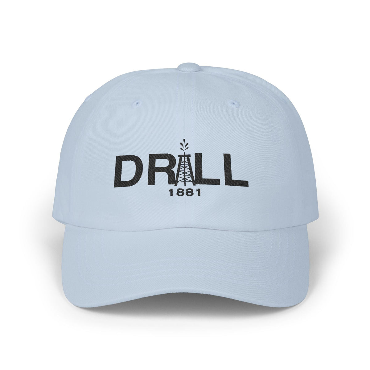 Drill 1881 Classic Dad Cap - Vintage Style Adjustable White Hat