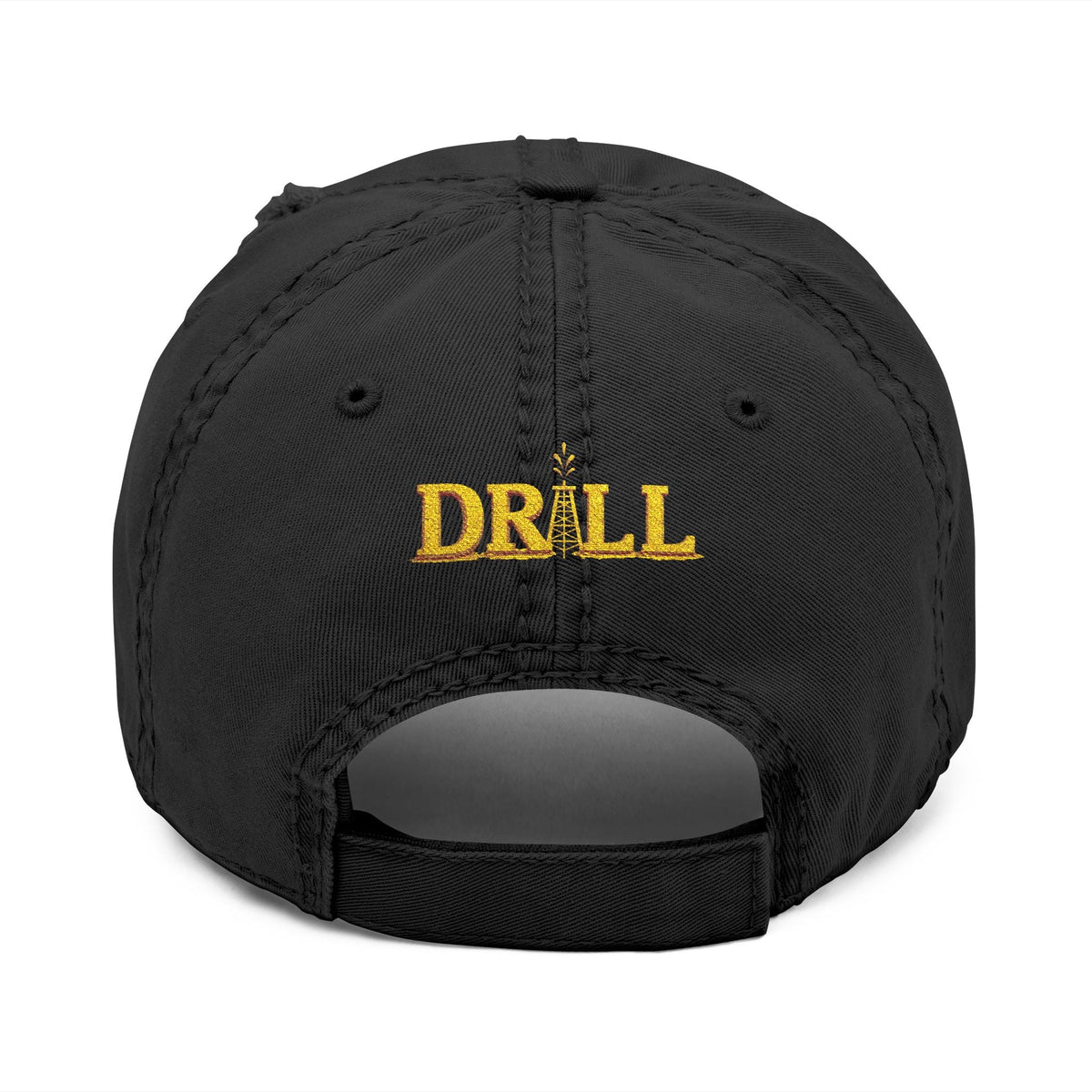 432 Drill Crew Distressed Hat with Embroidery