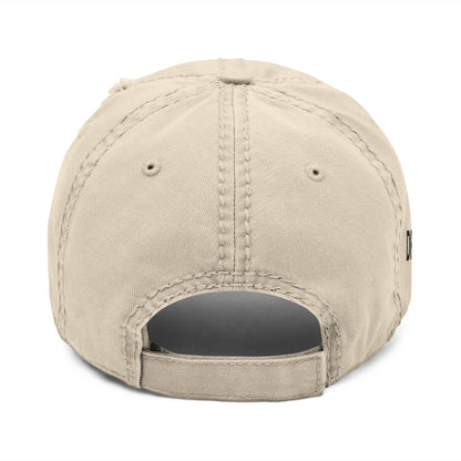 Pump Jack Sketch Distressed Hat Embroidery