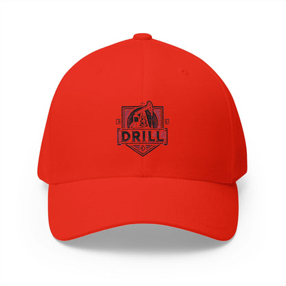 Embroidered Drill Shield Cap- Closed Back
